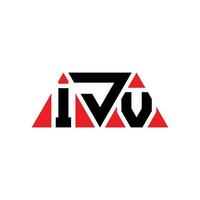 Diseño de logotipo de letra triangular ijv con forma de triángulo. monograma de diseño del logotipo del triángulo ijv. plantilla de logotipo de vector de triángulo ijv con color rojo. logotipo triangular ijv logotipo simple, elegante y lujoso. jv