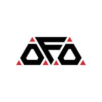 OFO triangle letter logo design with triangle shape. OFO triangle logo design monogram. OFO triangle vector logo template with red color. OFO triangular logo Simple, Elegant, and Luxurious Logo. OFO