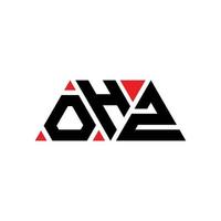 diseño de logotipo de letra triangular ohz con forma de triángulo. monograma de diseño de logotipo de triángulo de ohz. Plantilla de logotipo de vector de triángulo Ohz con color rojo. logotipo triangular de ohz logotipo simple, elegante y lujoso. Ohz