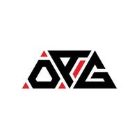 diseño de logotipo de letra triangular oag con forma de triángulo. monograma de diseño de logotipo de triángulo oag. plantilla de logotipo de vector de triángulo oag con color rojo. logotipo triangular oag logotipo simple, elegante y lujoso. oag