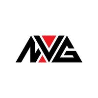 NVG triangle letter logo design with triangle shape. NVG triangle logo design monogram. NVG triangle vector logo template with red color. NVG triangular logo Simple, Elegant, and Luxurious Logo. NVG