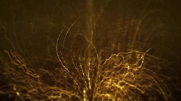 Abstract Gold Filaments Bursting Background video