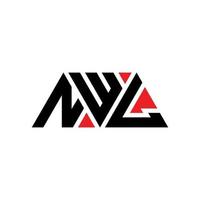 diseño de logotipo de letra triangular nwl con forma de triángulo. monograma de diseño de logotipo de triángulo nwl. plantilla de logotipo de vector de triángulo nwl con color rojo. logotipo triangular nwl logotipo simple, elegante y lujoso. nwl