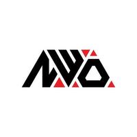 nwo diseño de logotipo de letra triangular con forma de triángulo. monograma de diseño de logotipo de dos triángulos. nwo plantilla de logotipo de vector de triángulo con color rojo. nwo logotipo triangular logotipo simple, elegante y lujoso. ahora