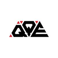 QQE triangle letter logo design with triangle shape. QQE triangle logo design monogram. QQE triangle vector logo template with red color. QQE triangular logo Simple, Elegant, and Luxurious Logo. QQE