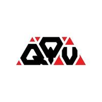 QQV triangle letter logo design with triangle shape. QQV triangle logo design monogram. QQV triangle vector logo template with red color. QQV triangular logo Simple, Elegant, and Luxurious Logo. QQV