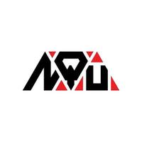 NQU triangle letter logo design with triangle shape. NQU triangle logo design monogram. NQU triangle vector logo template with red color. NQU triangular logo Simple, Elegant, and Luxurious Logo. NQU
