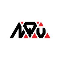 NQV triangle letter logo design with triangle shape. NQV triangle logo design monogram. NQV triangle vector logo template with red color. NQV triangular logo Simple, Elegant, and Luxurious Logo. NQV