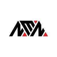 NMN triangle letter logo design with triangle shape. NMN triangle logo design monogram. NMN triangle vector logo template with red color. NMN triangular logo Simple, Elegant, and Luxurious Logo. NMN