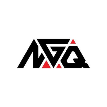 NGQ triangle letter logo design with triangle shape. NGQ triangle logo design monogram. NGQ triangle vector logo template with red color. NGQ triangular logo Simple, Elegant, and Luxurious Logo. NGQ
