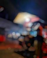 defocused abstract background of night market. photo