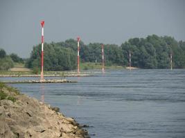 Xanten city and the river rhine photo