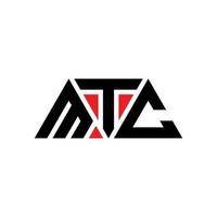 Diseño de logotipo de letra triangular mtc con forma de triángulo. monograma de diseño del logotipo del triángulo mtc. plantilla de logotipo de vector de triángulo mtc con color rojo. logotipo triangular mtc logotipo simple, elegante y lujoso. mtc