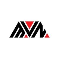 Diseño de logotipo de letra triangular mvn con forma de triángulo. monograma de diseño de logotipo de triángulo mvn. plantilla de logotipo de vector de triángulo mvn con color rojo. logotipo triangular mvn logotipo simple, elegante y lujoso. mvn