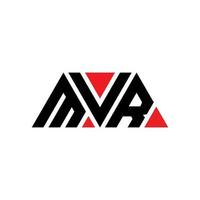 Diseño de logotipo de letra triangular mvr con forma de triángulo. monograma de diseño de logotipo de triángulo mvr. plantilla de logotipo de vector de triángulo mvr con color rojo. logotipo triangular mvr logotipo simple, elegante y lujoso. mvr