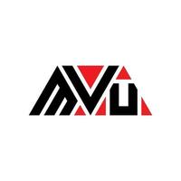 Diseño de logotipo de letra triangular mvu con forma de triángulo. monograma de diseño del logotipo del triángulo mvu. plantilla de logotipo de vector de triángulo mvu con color rojo. logotipo triangular mvu logotipo simple, elegante y lujoso. mvu