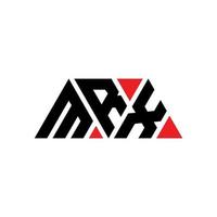 diseño de logotipo de letra triangular mrx con forma de triángulo. monograma de diseño del logotipo del triángulo mrx. plantilla de logotipo de vector de triángulo mrx con color rojo. logotipo triangular mrx logotipo simple, elegante y lujoso. Sr. X