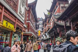 Shanghai.China -  January 27 2015 Unidentified  Tourist come to Yuyuan Garden in the holiday,shanghai city china photo