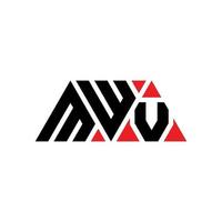 Diseño de logotipo de letra triangular mwv con forma de triángulo. monograma de diseño de logotipo de triángulo mwv. plantilla de logotipo de vector de triángulo mwv con color rojo. logotipo triangular mwv logotipo simple, elegante y lujoso. mwv