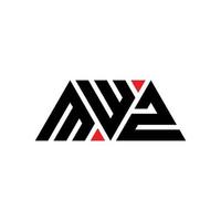 Diseño de logotipo de letra triangular mwz con forma de triángulo. monograma de diseño del logotipo del triángulo mwz. plantilla de logotipo de vector de triángulo mwz con color rojo. logotipo triangular mwz logotipo simple, elegante y lujoso. mwz