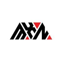 MXN triangle letter logo design with triangle shape. MXN triangle logo design monogram. MXN triangle vector logo template with red color. MXN triangular logo Simple, Elegant, and Luxurious Logo. MXN