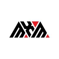 diseño de logotipo de letra triangular mxm con forma de triángulo. monograma de diseño de logotipo de triángulo mxm. plantilla de logotipo de vector de triángulo mxm con color rojo. logotipo triangular mxm logotipo simple, elegante y lujoso. mxm