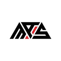 diseño de logotipo de letra triangular mas con forma de triángulo. monograma de diseño de logotipo de triángulo mas. plantilla de logotipo de vector de triángulo mas con color rojo. mas logo triangular logo simple, elegante y lujoso. más