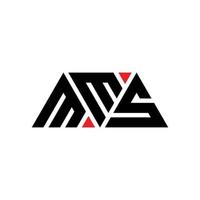 Diseño de logotipo de letra triangular mms con forma de triángulo. Monograma de diseño de logotipo de triángulo mms. plantilla de logotipo de vector de triángulo mms con color rojo. logotipo triangular mms logotipo simple, elegante y lujoso. mms