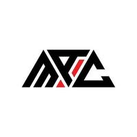 diseño de logotipo de letra de triángulo mac con forma de triángulo. monograma de diseño del logotipo del triángulo mac. plantilla de logotipo de vector de triángulo mac con color rojo. logotipo triangular mac logotipo simple, elegante y lujoso. Mac
