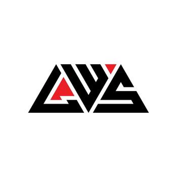 LWS triangle letter logo design with triangle shape. LWS triangle logo design monogram. LWS triangle vector logo template with red color. LWS triangular logo Simple, Elegant, and Luxurious Logo. LWS