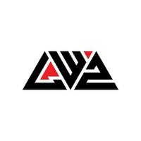 Diseño de logotipo de letra triangular lwz con forma de triángulo. monograma de diseño de logotipo de triángulo lwz. plantilla de logotipo de vector de triángulo lwz con color rojo. logotipo triangular lwz logotipo simple, elegante y lujoso. lwz