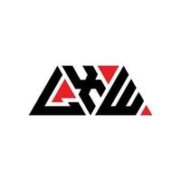 LXW triangle letter logo design with triangle shape. LXW triangle logo design monogram. LXW triangle vector logo template with red color. LXW triangular logo Simple, Elegant, and Luxurious Logo. LXW