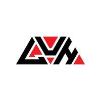 luh diseño de logotipo de letra triangular con forma de triángulo. monograma de diseño del logotipo del triángulo luh. plantilla de logotipo de vector de triángulo luh con color rojo. logotipo triangular luh logotipo simple, elegante y lujoso. luh