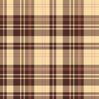 Seamless pattern in fascinating beautiful dark brown, light yellow and warm pink colors for plaid, fabric, textile, clothes, tablecloth and other things. Vector image.