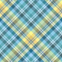 Seamless pattern in fine cozy blue, yellow and green colors for plaid, fabric, textile, clothes, tablecloth and other things. Vector image. 2