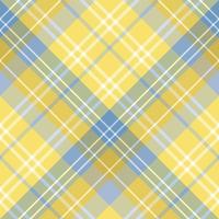 Seamless pattern in fascinating stylish blue, yellow and white colors for plaid, fabric, textile, clothes, tablecloth and other things. Vector image. 2