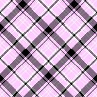 Seamless pattern in exquisite light lilac, white and black colors for plaid, fabric, textile, clothes, tablecloth and other things. Vector image. 2