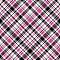 Seamless pattern in fantasy white, bright pink and black for plaid, fabric, textile, clothes, tablecloth and other things. Vector image. 2