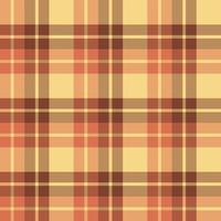 Seamless pattern in fine autumn orange, brown and yellow colors for plaid, fabric, textile, clothes, tablecloth and other things. Vector image.