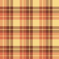 Seamless pattern in fine autumn orange, brown and yellow colors for plaid, fabric, textile, clothes, tablecloth and other things. Vector image.