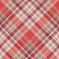 Seamless pattern in fine cozy festive pink, red and green colors for plaid, fabric, textile, clothes, tablecloth and other things. Vector image. 2