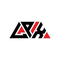 LPX triangle letter logo design with triangle shape. LPX triangle logo design monogram. LPX triangle vector logo template with red color. LPX triangular logo Simple, Elegant, and Luxurious Logo. LPX