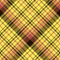 Seamless pattern in fascinating bright yellow, black and red colors for plaid, fabric, textile, clothes, tablecloth and other things. Vector image. 2