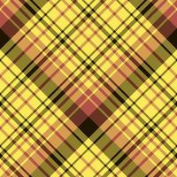 Seamless pattern in fascinating bright yellow, black and red colors for plaid, fabric, textile, clothes, tablecloth and other things. Vector image. 2