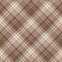 Seamless pattern in fascinating cozy brown and white colors for plaid, fabric, textile, clothes, tablecloth and other things. Vector image. 2