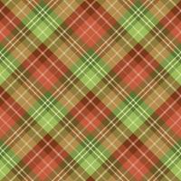 Seamless pattern in fine autumn orange, brown and green colors for plaid, fabric, textile, clothes, tablecloth and other things. Vector image. 2