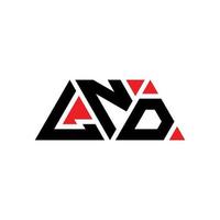 LND triangle letter logo design with triangle shape. LND triangle logo design monogram. LND triangle vector logo template with red color. LND triangular logo Simple, Elegant, and Luxurious Logo. LND