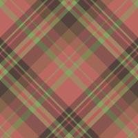 Seamless pattern in fascinating cute christmas brown, red and green colors for plaid, fabric, textile, clothes, tablecloth and other things. Vector image. 2