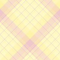Seamless pattern in fascinating cute pastel light yellow and pink colors for plaid, fabric, textile, clothes, tablecloth and other things. Vector image. 2