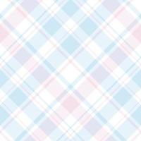 Seamless pattern in fantasy white, light pink and blue colors for plaid, fabric, textile, clothes, tablecloth and other things. Vector image. 2